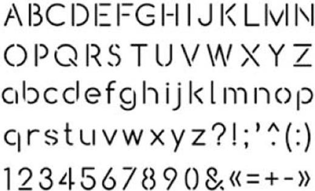 Sjabloon | Futura | Flexibel kunststof | 10mm